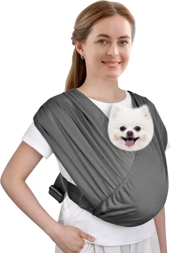 Vista 12 de CUBY Transportador para perros pequeños, arnés frontal para mascotas, manos libres, ajustable, para gatos, de algodón suave que reduce el dolor, Azul