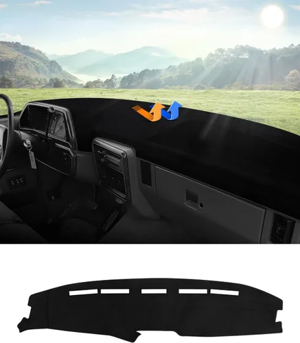 Vista 11 de Autorder - Tapete para cubierta de tablero de instrumentos para camioneta Ford F100/F150/F250/F350/Bronco Pickup Truck, 1973-1977 1978 1979