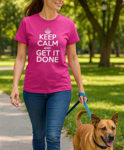 Vista 2 de Camiseta personalizada Keep Calm and Your Text Heliconia