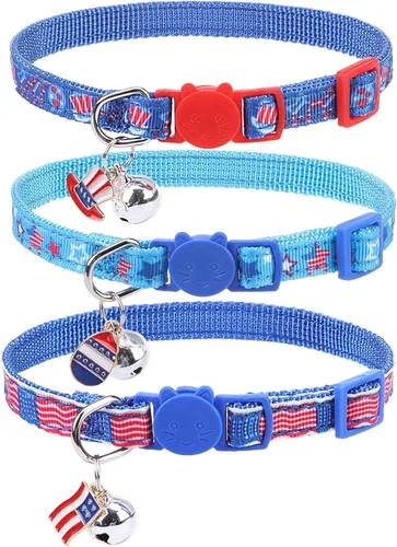 Vista 20 de PUPTECK Airtag - Collar de gato ajustable con campanas, collar de gatito ajustable para niñas y niños pequeños, cachorro, conejito, bonito accesorio