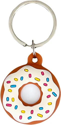 Vista 32 de Yatchen Bonita funda de silicona para AirTag 2021 Finder Fun 3D Cartoon Animal Anti Scratch Llavero Tracker Protector Bluetooth (Béisbol, 1 unidad)