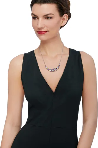 Vista 2 de Ross-Simons 13.70 ct. t.w. Multi-Gem Cluster Necklace in Sterling Silver