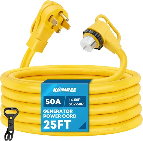 Vista 8 de Kohree Cable de extensión para generador de 30 amperios de 50 pies
