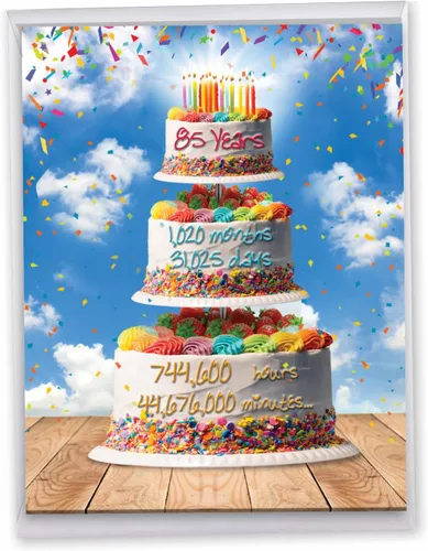 Vista 11 de NobleWorks - Divertida tarjeta de feliz cumpleaños número 85 (8.5 x 11 pulgadas) - Tarjeta jumbo para niños de 85 años, felicitaciones de cumpleaños