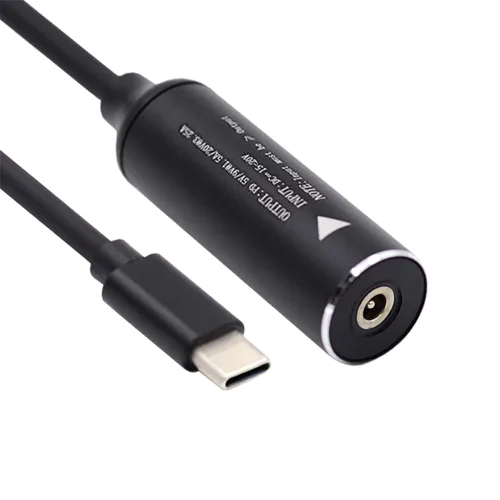 Vista 15 de cablecc 0.098x0.028 in Entrada DC Jack a USB-C Tipo-C Cable de carga de enchufe de alimentación para PD 9V 15V 20V 65W Teléfono portátil