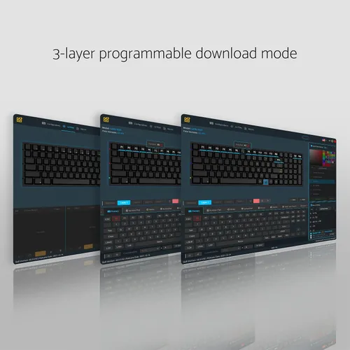 Vista 5 de SKYLOONG SK96 Junta de junta tórica Teclado para juegos Teclado mecánico con cable intercambiable en caliente de tamaño completo RGB Programmabl