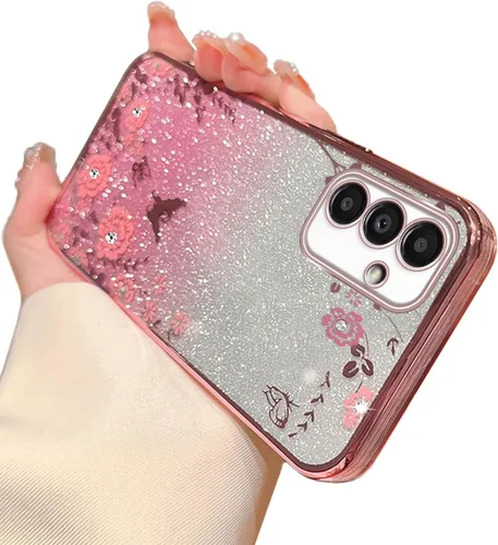 Vista 17 de Funda para Samsung Galaxy S8, Samsung S8 para mujer, cambio gradual con purpurina, cristal suave, TPU mariposa, floral, corazón, transparente, funda