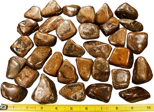 Vista 3 de Bronzite - Piedras pulidas grandes de 1 3/4 pulgadas, 2-3 onzas, rocas pulidas, minerales y cristales curativos de chakras de raíz, cristales