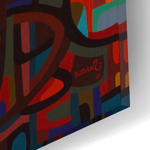 Vista 3 de Epic Art 'Carnelian Morning' de Mandy Budan, arte de pared de vidrio acrílico, 12 x 16 pulgadas