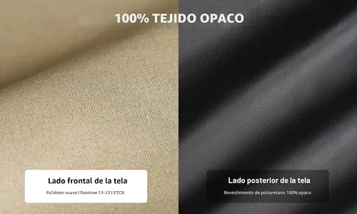 Vista 2 de LazBlinds Cortina de puerta 100% opaca, 26 x 68 pulgadas, beige, 1 panel