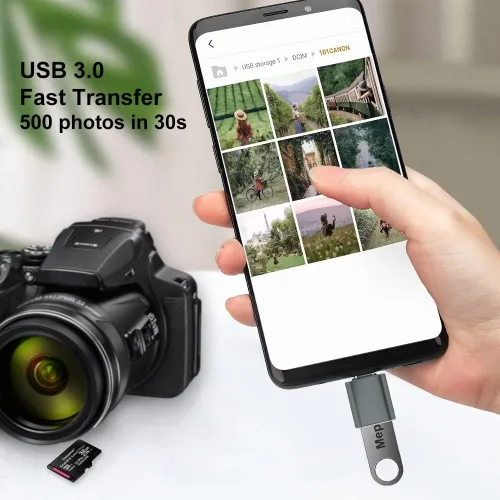 Vista 4 de Paquete de 4 adaptadores USB C a USB 3.0, cable adaptador USB hembra estándar a USB-C macho OTG compatible con MacBook Pro, iPhone 17/16/15, Samsung