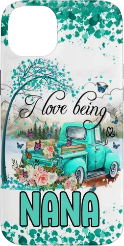 Vista 15 de I Love Being Nana Flower Butterflies Truck PC Case for iPhone 17
