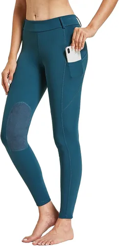 Vista 2 de FitsT4 - Pantalones de equitación para mujer con parche a la rodilla