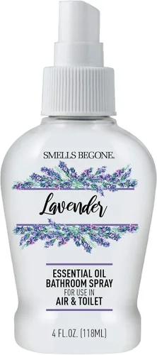 Vista 7 de SMELLS BEGONE Ambientador de aceite esencial en espray para baño, elimina los olores del baño y el inodoro, fabricado con aceites esenciales, aroma