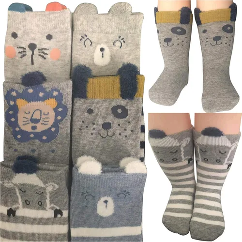 Vista 3 de Calcetines para bebé 6 pares antideslizantes de 12 a 36 meses para bebés y niñas
