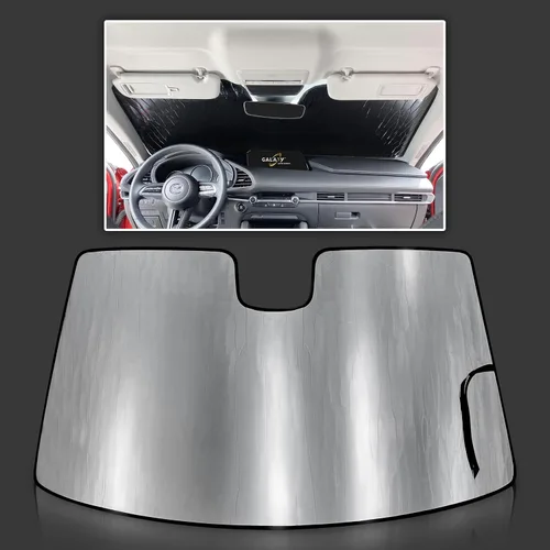 Vista 12 de GalaxyAutoShield - Parasoles laterales frontales de ajuste personalizado (2 piezas) para Mazda Mazda3 Hatchback 2019, 2020, 2021, 2022, 2023, 2024