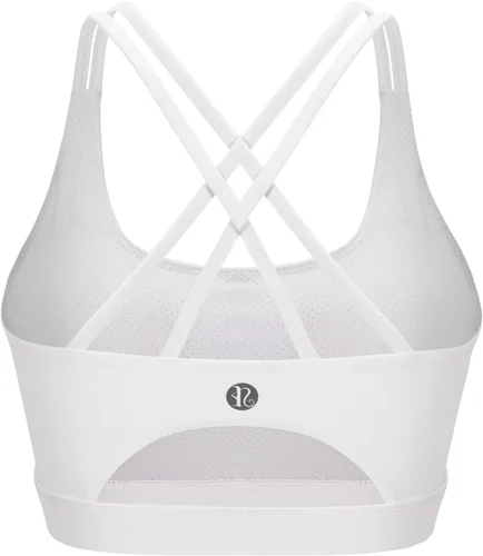 Vista 201 de Brasieres deportivos para mujer, con relleno, tipo camiseta sin mangas, sexis, con espalda cruzada, de alto impacto, largos, ideales para practicar
