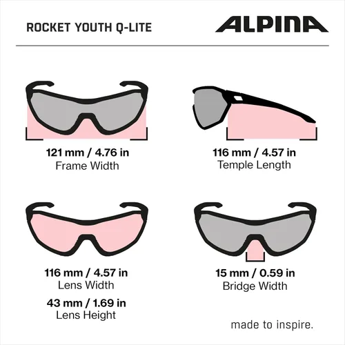 Vista 6 de ALPINA Rocket Youth Q-LITE - Gafas de ciclismo antivaho para hombres y mujeres, 100% protección UV, Rocket Youth Q-LITE