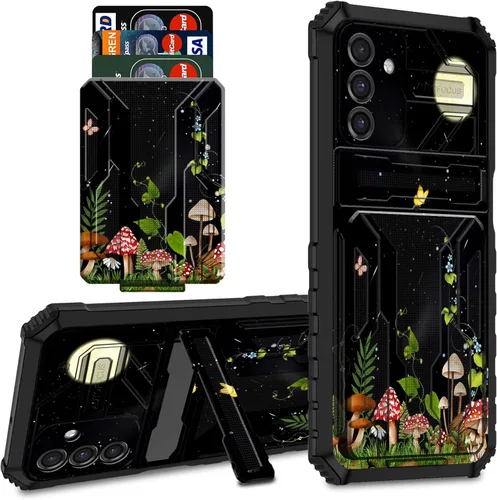 Vista 30 de Funda para teléfono Samsung Galaxy A03S Galaxy A03S Funda tipo cartera con tarjetero y soporte de doble capa de PC duro TPU suave cubierta