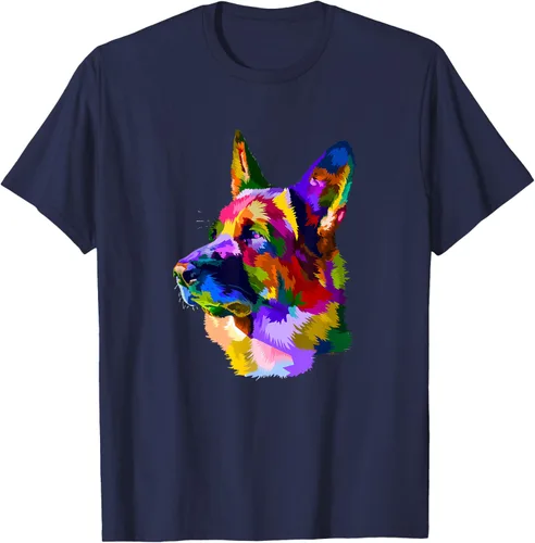 Vista 74 de Camiseta para dueño de perro de pastor alemán, Negro