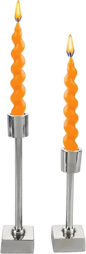 Vista 8 de Rely+ Juego de 2 portavelas plateados con forma cuadrada, soporte para mesa de café, centro de mesa, candelabros, decoración para el hogar, mantel
