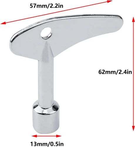 Vista 2 de Antrader Llave de llave triangular, llaves de bloqueo triangulares Matel, llaves universales para ascensor, puerta de ascensor de emergencia