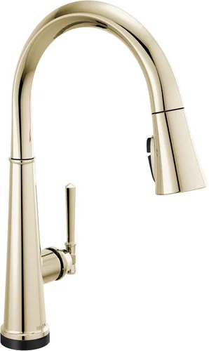 Vista 14 de Grifo de cocina Delta Faucet Emmeline de níquel cepillado, grifos de cocina con rociador desplegable, grifo de fregadero de cocina, cabezal