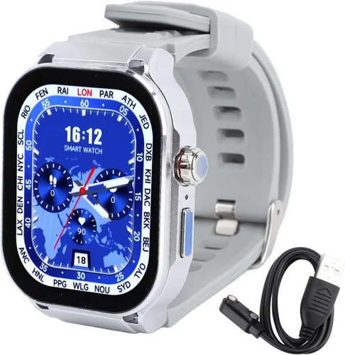 Vista 7 de Reloj inteligente para hombres y mujeres, pantalla HD de 2.06 pulgadas, llamada Bluetooth, recordatorio de llamadas entrantes, múltiples
