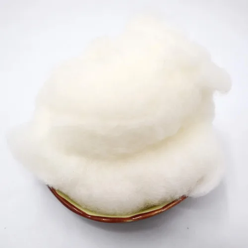 Vista 7 de Ivie Fibra de bateo de algodón orgánico de lujo blanco natural para relleno (algodón peinado 2 libras)