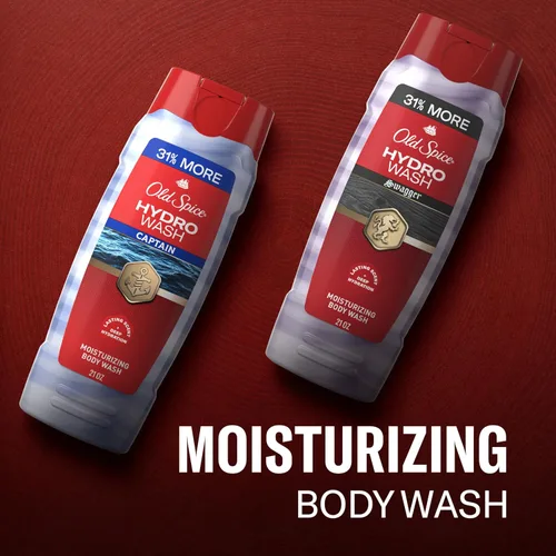 Vista 12 de Old Spice Gel de baño hidratante para hombres, Hydro Wash, aroma e hidratación profunda 2 en 1, ducha fresca 24/7, aroma capitán con niebla oceánica