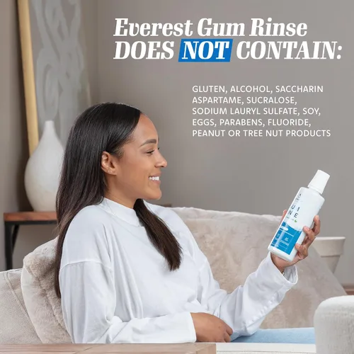 Vista 6 de Everest - Enjuague bucal natural para tratamiento de gingivitis, enjuague bucal bucal seco para adultos y adolescentes, enjuague bucal sin alcohol