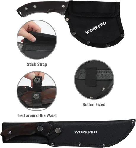 Vista 5 de WORKPRO Juego combinado de cuchillos de hoja fija y hacha