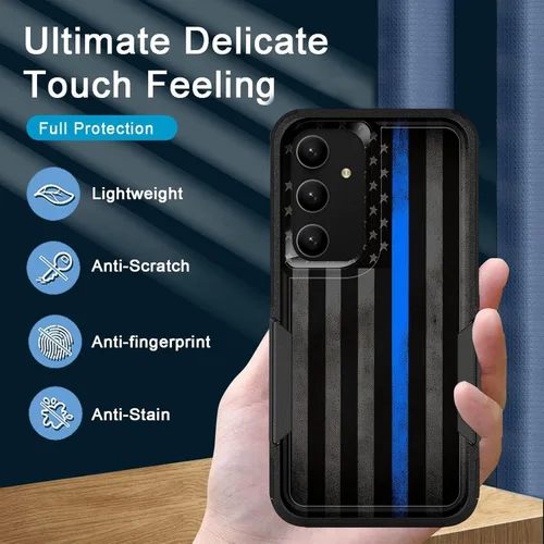 Vista 177 de Funda para Galaxy A14 5G, resistente de doble capa híbrida de policarbonato duro, goma suave, a prueba de golpes, funda protectora resistente
