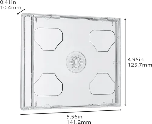 Vista 4 de 10 Estuche transparente estándar para CD doble