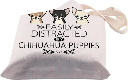 Vista 5 de BDPWSS Chihuahua - Bolsas de hombro de lona para mujer, Chihuahua, mamá, Chihuahua, cachorros, regalo para amantes de los perros