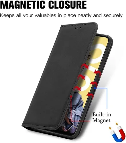 Vista 2 de Funda compatible con Xiaomi Poco X3 NFC, tarjetero de piel sintética, compatible con Xiaomi Poco X3 Pro/Poco X3 con cierre magnético, soporte