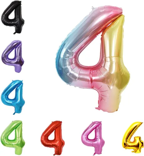 Vista 111 de Globo grande de helio con números 0-9 de 40 pulgadas para cumpleaños, bodas y fiestas (rojo, 9)