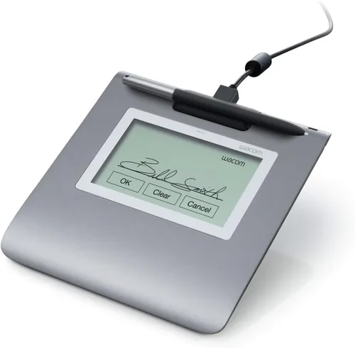 Vista 5 de Wacom 4.5 pulgadas LCD USB 2.0 almohadilla electromagnética firma, plata (STU-430) STU430