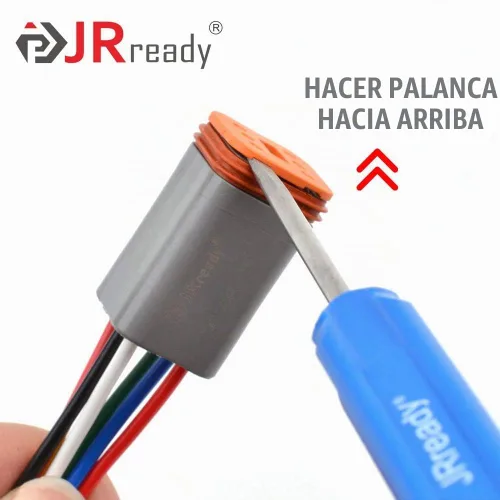 Vista 4 de JRready DT series Contactos sólidos Herramienta de extracción de pines DRK-RT1, Herramienta de extracción de conectores Deutsch, Gancho de 90 grados