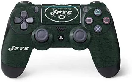 Vista 8 de NFL New York Jets Skin para mando de PS4 Pro/Slim – New York Jets blanco y negro
