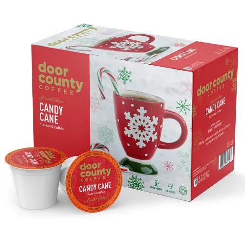 Vista 12 de Door County Coffee Café Molido con Sabor a Toffee de Almendra - 10 Tazas de Una Sola Porción - Tostado Medio - 100% Arábica Especial - Gourmet
