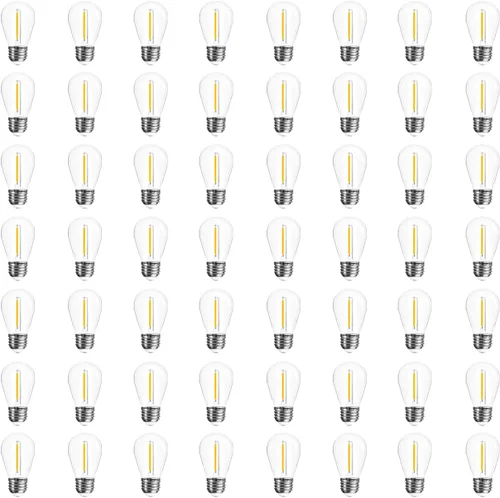 Vista 7 de Visther Bombillas de Repuesto Paquete de 24 Bombillas LED S14 de Colores para Luces de Cadena de Repuesto, Base E26 1W Plástico Irrompible