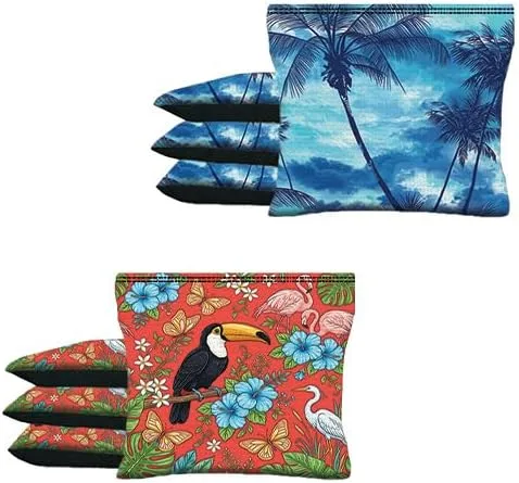 Vista 3 de BackYardGamesUSA El cangrejo azul tropical de encargo 8 ACA regulación hecha a mano de encargo Cornhole empaqueta B81