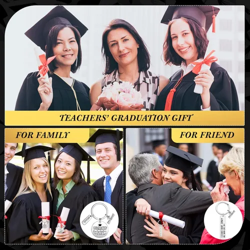 Vista 7 de Yinkin 16 llaveros de regalo de graduación para mujeres y hombres, divertidos regalos inspiradores 2023 inspiradores de 2023 regalos de graduación