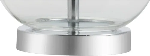 Vista 6 de JONATHAN Y Juego de 2 lámparas de mesa de cristal dorado transparente y cromado de 25 pulgadas para dormitorio, lámpara de noche moderna para sala