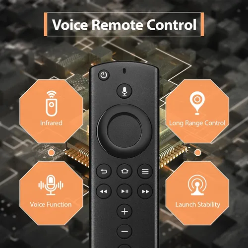 Vista 5 de Voice Firestick Remote Control Fit for Fire-Smart TV Stick & Cube, TV Stick 4K/Stick Lite, TV Stick (2nd Gen), TVs Cube (1st & 2nd Gen), Smart TV