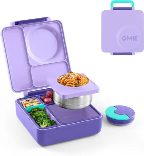 Vista 20 de Omie OmieBox - Lonchera Bento aislada a prueba de fugas con tarro de comida (cielo azul)