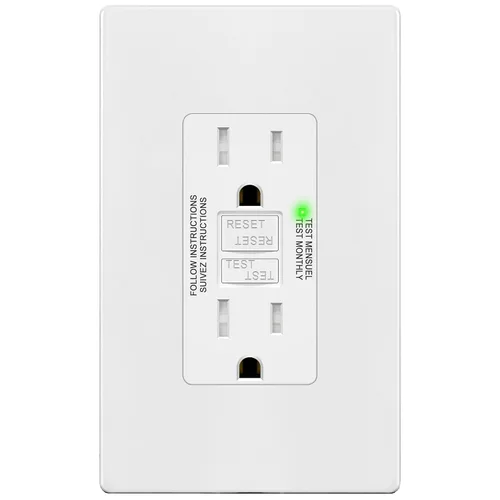 Vista 18 de TG Salida GFCI de 20 amperios, receptáculo eléctrico resistente a Negro