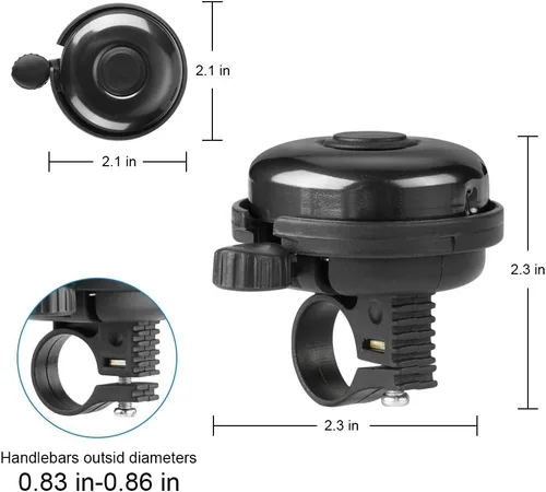 Vista 6 de Accmor Campana de Bicicleta Clásica, Campana de Bicicleta de Aluminio, Campana de Bicicleta de Sonido Fuerte Nítido y Claro para Adultos y Niños
