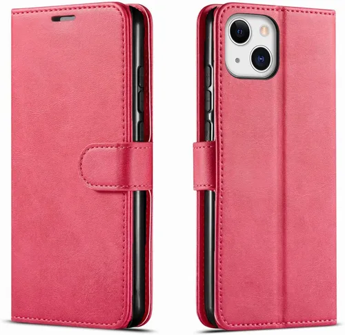 Vista 10 de STARSHOP Funda compatible con iPhone 13, con protector de pantalla de vidrio templado incluido: cartera de piel sintética a prueba de golpes